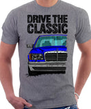 Drive The Classic Mercedes W126 Facelift Grey Bumpers T-shirt in Heather Grey Colour