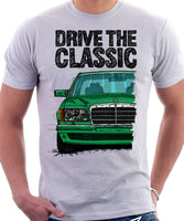 Drive The Classic Mercedes W126  Prefacelift T-shirt in White Colour