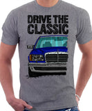 Drive The Classic Mercedes W126 Prefacelift Grey Bumpers T-shirt in Heather Grey Colour