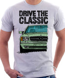 Drive The Classic Mercedes W126 SEC Facelift T-shirt in White Colour