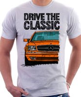 Drive The Classic Mercedes W126 SEC Facelift T-shirt in White Colour