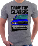 Drive The Classic Mercedes W126 SEC Facelift Grey Bumpers T-shirt in Heather Grey Colour