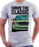 Drive The Classic Mercedes W126 SEC Prefacelift T-shirt in White Colour