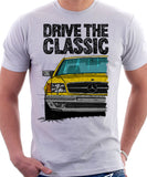 Drive The Classic Mercedes W126 SEC Prefacelift Grey Bumpers T-shirt in White Colour