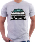 Mitsubishi Lancer Evolution 3. T-shirt in White Colour