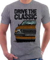 Drive The Classic Opel Corsa A Early Model. T-shirt in Heather Grey Colour