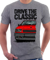Drive The Classic Opel Corsa A Late Model. T-shirt in Heather Grey Colour