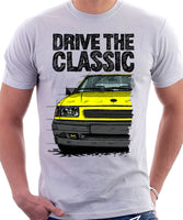 Drive The Classic Opel Corsa A Late Model. T-shirt in White Colour