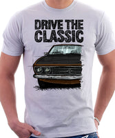 Drive The Classic Opel Manta A Black Bonnet. T-shirt in White Colour