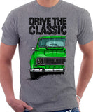 Drive The Classic Renault 4 1974 Model. T-shirt in Heather Grey Colour