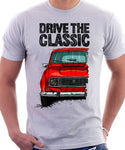 Drive The Classic Renault 4 1974 Model. T-shirt in White Colour
