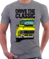 Drive The Classic Renault 4 1978 Model. T-shirt in Heather Grey Colour