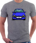 Renault Twingo Late Model. T-shirt in Heather Grey Color