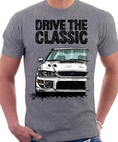 Drive The Classic Subaru Impreza WRX 1st Gen. T-shirt in Heather Grey Colour