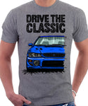 Drive The Classic Subaru Impreza WRX 1st Gen. T-shirt in Heather Grey Colour