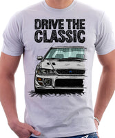 Drive The Classic Subaru Impreza WRX 1st Gen. T-shirt in White Colour