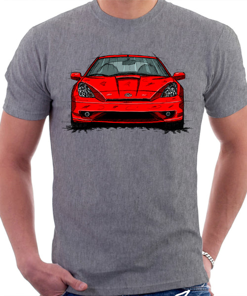 Toyota Celica 7 Generation Facelift Model. T-shirt in Heather Grey Colour