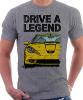 Drive A Legend Toyota Celica 7 Generation Prefacelift Model. T-shirt in Heather Grey Colour