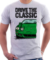 Drive The Classic Toyota Celica 6 Generation Facelift. T-shirt in White Colour