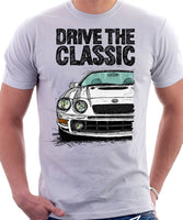 Drive The Classic Toyota Celica 6 Generation ST205 GT4. T-shirt in White Colour