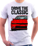 Drive The Classic Toyota Supra Mk3 Early Model. T-shirt in White Colour