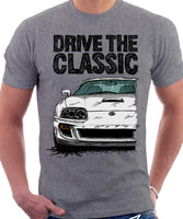 Drive The Classic Toyota Supra Mk4 Turbo Europe. T-shirt in Heather Grey Colour