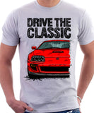 Drive The Classic Toyota Supra Mk4 Turbo Europe. T-shirt in White Colour