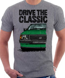Drive The Classic Vauxhall Nova Early Model. T-shirt in Heather Grey Colour