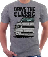 Drive The Classic Vauxhall Nova GSI. T-shirt in Heather Grey Colour