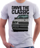 Drive The Classic Vauxhall Nova Late Model. T-shirt in White Colour