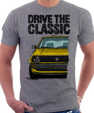 Drive The Classic VW Golf Mk2 Early Model. T-shirt in Heather Grey Colour