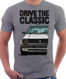 Drive The Classic VW Golf Mk2 Late Model. T-shirt in Heather Grey Colour
