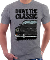 Drive The Classic VW Karmann Ghia Erly Model. T-shirt in Heather Grey Colour