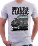 Drive The Classic VW Karmann Ghia Early Model. T-shirt in White Colour