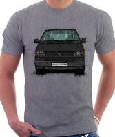 VW Transporter T4 Early Model Black Bumper . T-shirt in Heather Grey Colour