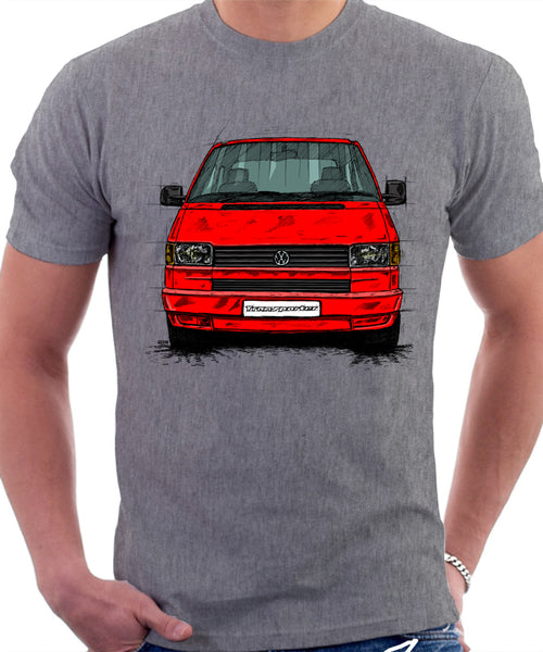 VW Transporter T4 Early Model Colour Bumper . T-shirt in Heather Grey Colour