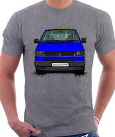 VW Transporter T4 Late Model Black Bumper . T-shirt in Heather Grey Colour