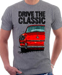 Drive The Classic VW Type 3 Early Model . T-shirt in Heather Grey Colour