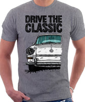 Drive The Classic VW Type 3 Early Model . T-shirt in Heather Grey Colour
