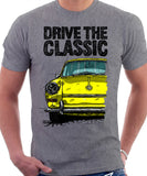 Drive The Classic VW Type 3 Early Model . T-shirt in Heather Grey Colour