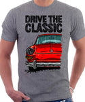 Drive The Classic VW Type 3 Late Model . T-shirt in Heather Grey Colour