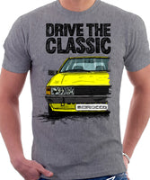 Drive The Classic VW Scirocco Mk2. T-shirt in Heather Grey Colour