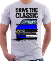 Drive The Classic VW Scirocco Mk2. T-shirt in White Colour