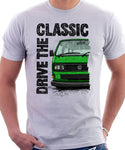 Drive The Classic VW T25 (T3) Square lights . T-shirt in White Colour