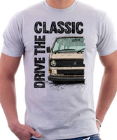 Drive The Classic VW T25 (T3) Water cooled . T-shirt in White Colour